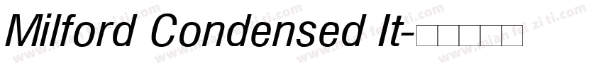 Milford Condensed It字体转换